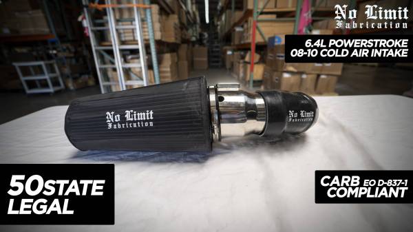 No Limit Fabrication - No Limit Fabrication 6.4 Powerstroke 08-10 Cold Air Intake