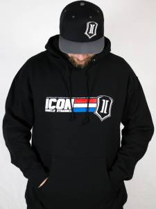 ICON Vehicle Dynamics ICON GI HOODY BLACK - LARGE ICON-HOODY-GI-BLK-L