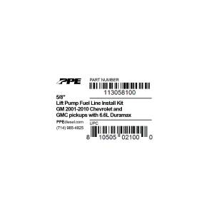 PPE Diesel - PPE Diesel Lift pump install kit 1/2" 5/8" (use with PPE fuel pickup) 113058100 - Image 2