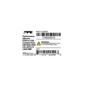 PPE Diesel - PPE Diesel EGR TO CAB COOLANT HOSE 2001-2010 119020010 - Image 2
