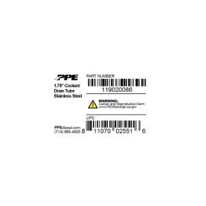 PPE Diesel - PPE Diesel 1.75" Coolant Drain Tube SS w/ 1/4"NPT Plug 119020086 - Image 2