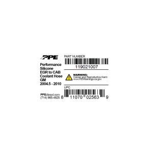 PPE Diesel - PPE Diesel EGR TO CAB COOLANT HOSE 2004.5-2010 119021007 - Image 2