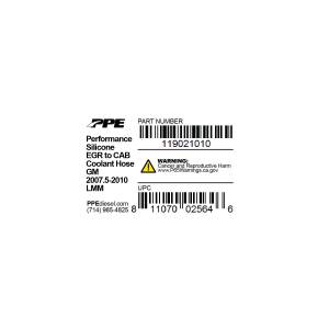 PPE Diesel - PPE Diesel EGR TO CAB COOLANT HOSE 2007.5-2010 119021010 - Image 2