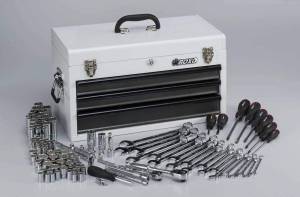 Boxo - 185-Piece Metric and SAE Tool Set with White 3-Drawer Hand Carry Box - Image 10