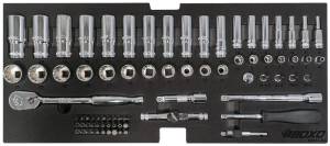 Boxo - BOXO USA Heavy Duty 113 Piece Metric Tool Set with 2 Drawer Hand Carry Tool Box - Matte Black - Image 2
